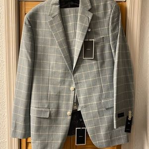 Sean John Mint Green Plaid Suit 2 Piece - Pants and Jacket, NWT